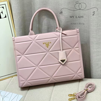 PRADA Large Triangle Quilted Leather